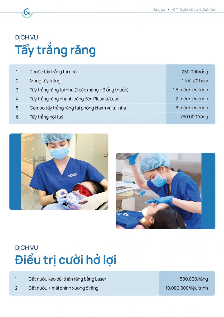 Tẩy trắng răng và điều trị cười hở lợi